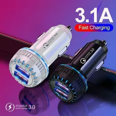 Car USB Fast Charger 36W Double Port USB Car Charger Adapter Phone Charger Car Accessories 자동차 액세서리