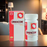 Omacor 1000mg Abbott นิ่ม ใส รูปรี ภายในบรรจุน้ำมันสีเหลืองอ่อน