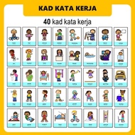 Kata Kerja Kad Imbas Bahasa Melayu Early Development Flash Card Speech Delay Tool Early Learning Fla