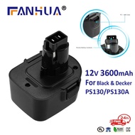 Brand new New 12V 3600mAh Ni-MH Black Decker Power Tool Battery PS130 PS130A A9252 A9275 A9266 Power