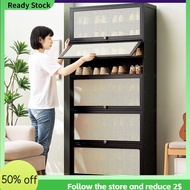 【Free Shipping】Shoe Cabinet Home Black Shoe Cabinet 2024 New Flip Door Shoe Rack Cabinet
