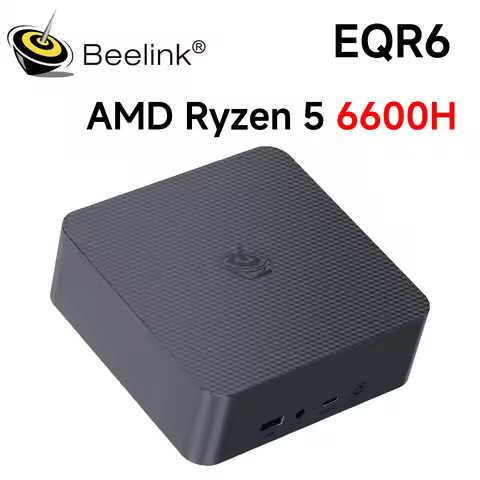 Beelink EQR6 6600H Mini PC AMD Ryzen 5 PRO 6600H 16G DDR5 4800MHz 500G SSD WiFi6 BT5.2 Desktop Gamin