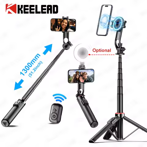 C20 Magnetic Selfie Stick Stable Tripod Stand for Cell Phone with Wireless Bluetooth Remote for Ipho