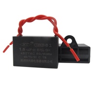CBB61 Fan Capacitor 1.5 UF Ceiling Fan Ceiling Fan Capacitor 450V Floor Fan Electric Fan Accessories