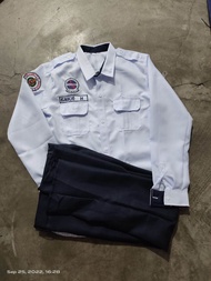 SECURITY GUARD UNIFORM TERNO LONGSLEEVE &PANTS WITH SOSIA,PADPAO,NAME,AGENCY NAME