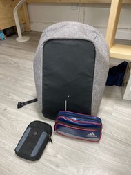 XD DESIGN 書包 + adidas +實用腰包（留意description ）