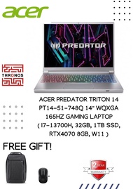 Acer Predator Triton 14 PT14-51-748Q 14" WQXGA 165Hz Gaming Laptop