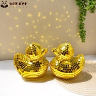 WONDER Disco Mirror Decorative Duck, Mirror Glass Disco Ornament Disco Ball Duck, Decoration Desktop