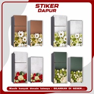 1 And 2-door Refrigerator Stickers With Luxurious Floral Motifs In Many Colors