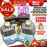 Block Racing Ex5 Dream 53mm 56mm High Compress Piston Ct100, MR1, C70, Wave100, Kriss100, Ex5 blok e