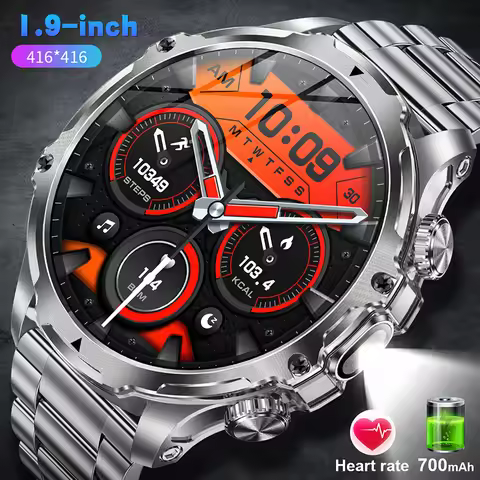 LIGE Men Outdoors Sports Smart Watch AK75 Flashlight 700mah Large Battery Bluetooth Calling LED Ligh