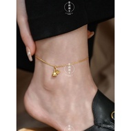 anklet  脚链 925银铃兰花脚链女款年脚踝链不掉色可水洗小香风脚链