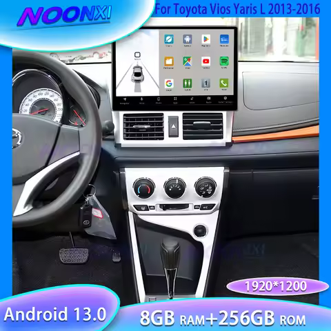 For Toyota Vios Yaris L 2013-2016 Car Radio Carplay Android Multimedia Player GPS Navigation Stereo 