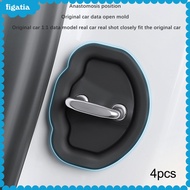 figatia 4x Car Door Lock latches Cover Car Accessories Silicone Protective Sound Insulation Door Lock Protector for Model 3