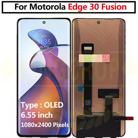 6.55" Original For Motorola Edge 30 Fusion LCD Display Touch Panel Screen Sensor Digiziter For Moto 