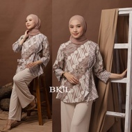 BATIK GAUL PEKALONGAN - Blouse Batik Kombinasi Lengan Panjang