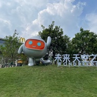 Arca Hiasan Pameran Seni Arca Gentian Kaca Anime Tersuai Taman IP Kartun Mall Maskot