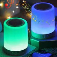 Premium 7-Color Clap Lamp Bluetooth Speaker, Portable Touch Control TF Card Speaker, High-Quality Re