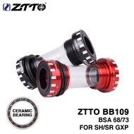 ZTTOเซรามิกแบริ่งBB109 วงเล็บด้านล่างสำหรับBSA68 ISO 73 BSC BSA MTBจักรยานถนน 24 มิลลิเมตร 22 มิลลิเ