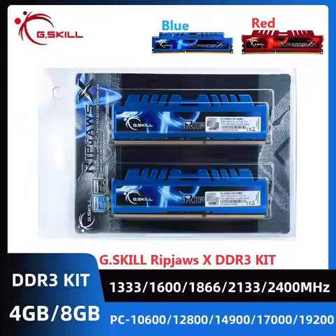 G.SKILL Ripjaws X Desktop Memory DDR3 UDIMM RAM 8GB(2x4GB) 16GB(2x8GB) Kit RAM 1333 1600 1866 2133 2
