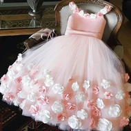 Mqatz Cô Gái Hoa Váy tiệc cưới Cho Trẻ Em Thanh Lịch trang phục công chúa Trang Phục Chính Thức Prom