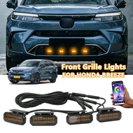 LED Front Grille Light FOR HONDA BREEZE Daytime Running Light Wheel Eyebrow Lamp 12V car center mesh