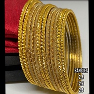 [FREE GIFT🎁]Gold Colour Bangles/Valayal/Gelang