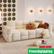 Cream Style Fabric Sofa Small Apartment Living Room Simple Marshmallow Lamb Fleece Nordic Three-Seat
