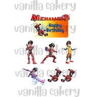 mechamato topper kek harijadi/ boboiboy mechamato /topper cake