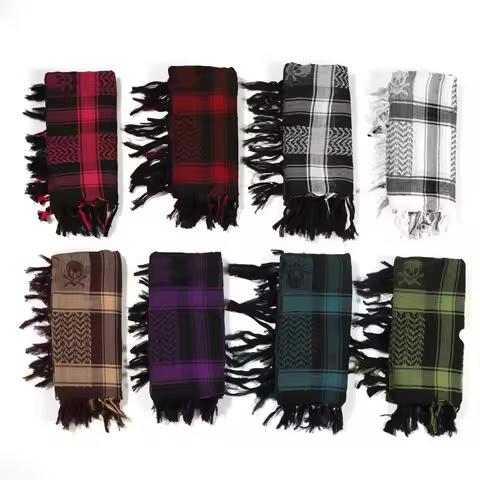 15 Colors Hiking Yashmagh Shemagh Arab Scarf Men Palestine Keffiyeh Square Scarf With Tassel Tactica