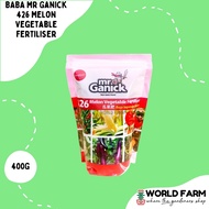 [Min. Purchase of 2] BABA Mr Ganick 426 Melon Vegetable Organic Fertiliser / Fertilizer (400g)