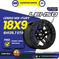 *LENSO* MX-FURY 18X9 6H139.7 ET0 MATTE BLACK