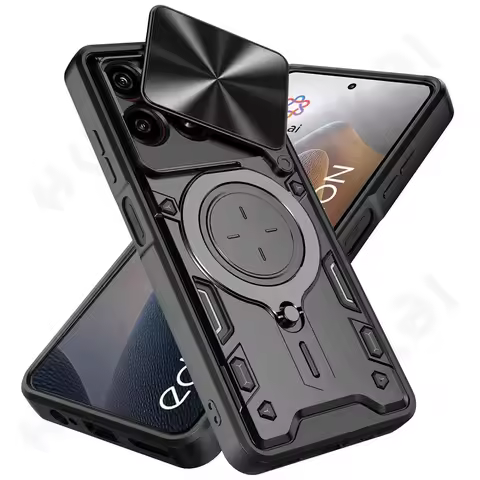 Case For Motorola Moto Edge 60 50 Pro Fusion 40 30 Neo Pro G15 G84 G54 Magnetic Rota Camera Slide Pr