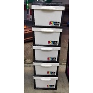 Almari Baju 5Tier plastic Drawer/Cabinet/Storage Cabinet/Laci Plastic