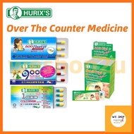 READY STOCK!!!HURIX'S 600 FLUAWAY 6'S / 900 FLUCOLD 6'S / 1000 COLD FEVER 6'S / Toothache & Headache
