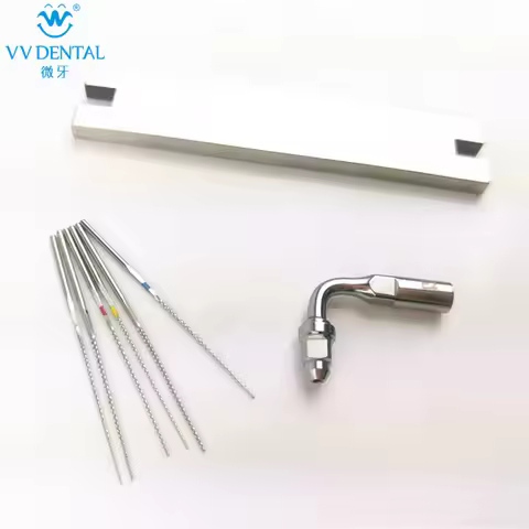 VV Dental Ultrasonic Scaler Endo Tip Kit Endo File Stainless Steel U-file Compatible with Woodpecker