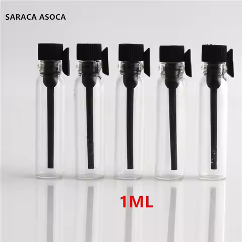 200pcs 0.5m 1ml 1.5ml 2ml 3ml Clear Mini Glass Perfume Bottle Small Oil Spray Container Trial Instal