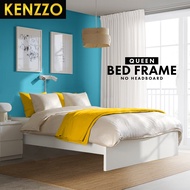 KENZZO : SNOW SERIES QUEEN BEDFRAME WITH 2 DRAWERS / Wooden Queen Bed Frame with Headboard Katil Queen Kayu