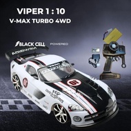 RC CAR V-MAX TURBO DRIFT SANZUAN 60KM/H 1:10 4WD BLACK CELL 9.6V 6000 - WELAST