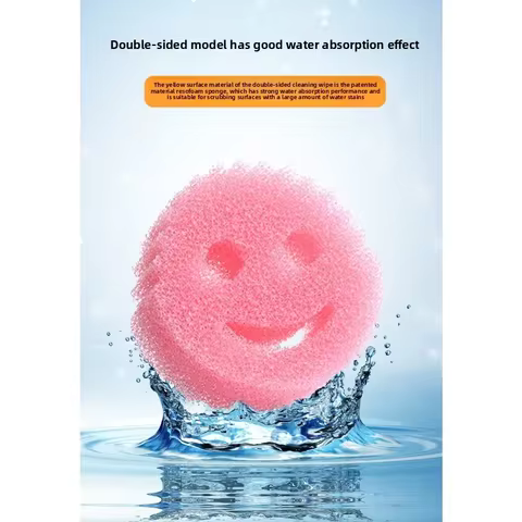 Smiley Magic Cleaning Wipe, Honeycomb Sponge, Kitchen Dishwashing Sponge for Household Cleaning