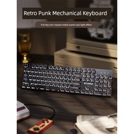 keyboard wireless keyboard Glare E104 Retro Wired Green Axis Mechanical Keyboard