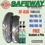SAFEWAY TIRE 10&12 TUBELESS [Sf-036] (Free SEALANT & Pito) Compatible For Burgman, Ebike Any Size 10
