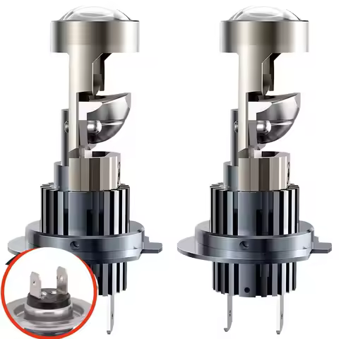 2Pcs H4 H7 Bi LED Mini Projector Lens LED Car Headlight Bulb 30000LM 120W Turbo Auto Bulb H4 High Lo