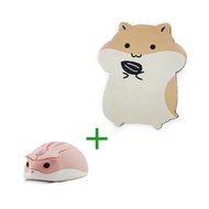 Cute Cartoon Usb Wireless Mause 3D Hamster Mouse Combo 1600 DPI 2.4GHz Ergonomic Matte Mute Mice Gam