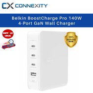 [NEW] BoostCharge Pro 140W 4-Port GaN Wall Charger 140W Charger WCH014btWH Travel Adapter Belkin 4po