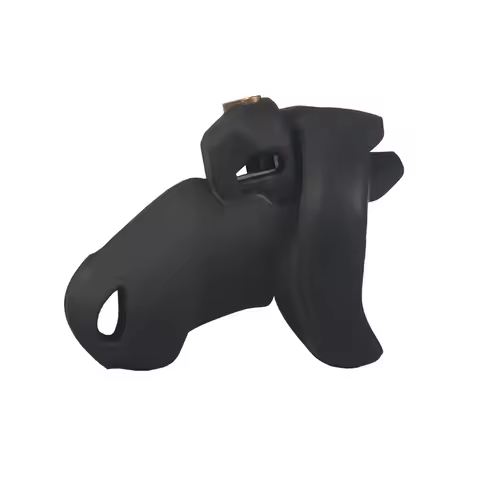 Black silicone chastity lock SM eagle eye male chastity device adult chastity lock breathable and co