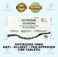 CETRZNE Ceticit 10mg film coated tablets (100 Tablets)
