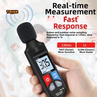 Sound Level Meter Backlit LCD Display 30dB-130dB Range 30Hz-8KHz Frequency