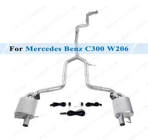 For Mercedes Benz W206 C300 C300e Performance Exhaust System with Heat Shield Remote Control