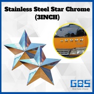 Gbs Car Led Stainless Steel Bintang 3inch Chrome Plated Plastic Stars Attach The Front Of The Truck 